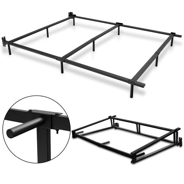 Black Folding Heavy Duty Metal Bed Frame