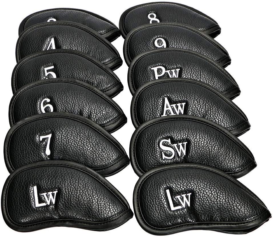 Golf Club Covers Iron for Mens Head Cover Set 12pcs/lot PU Leather Wat ...