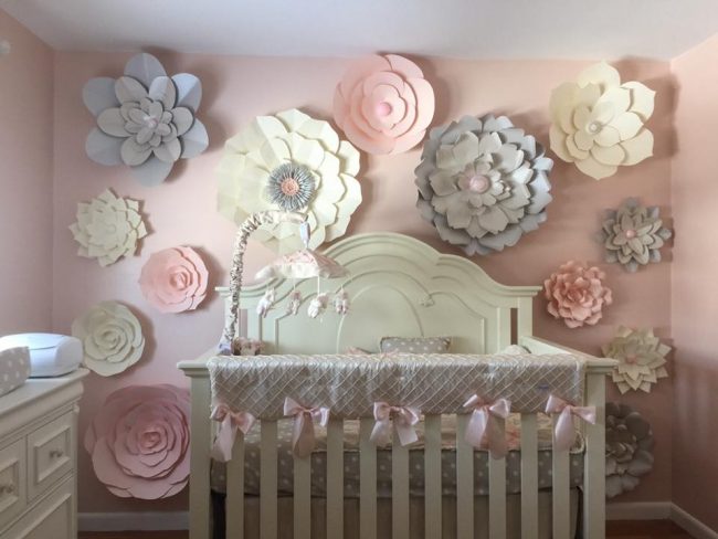 Paper Flower Nursery | 5 Trendy and Unique Nursery Themes for 2017 | Baby Aspen