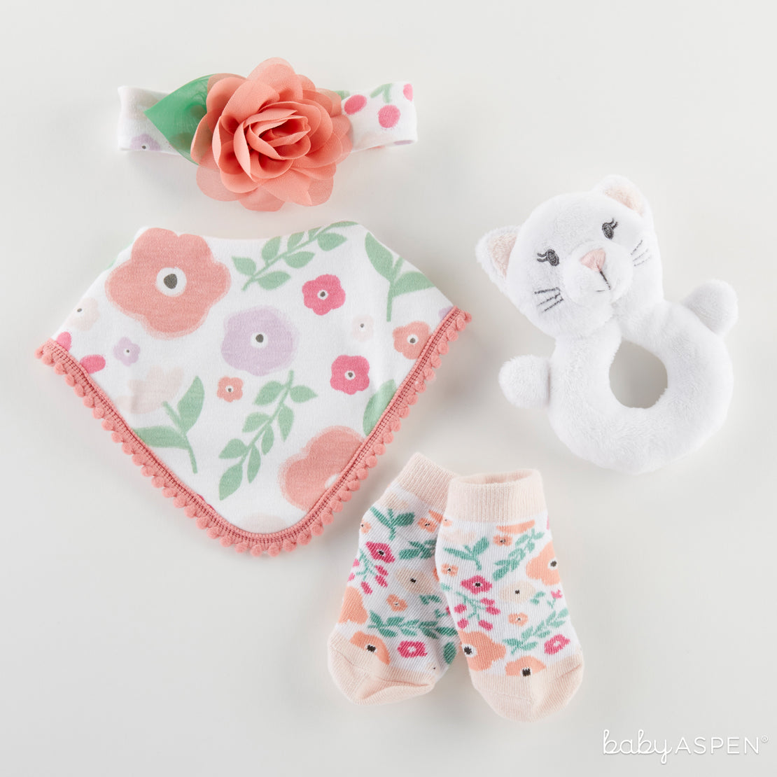 Pretty Posies 4-Piece Gift Set | Purrrfectly Adorable Gifts For Baby + A Giveaway | Baby Aspen