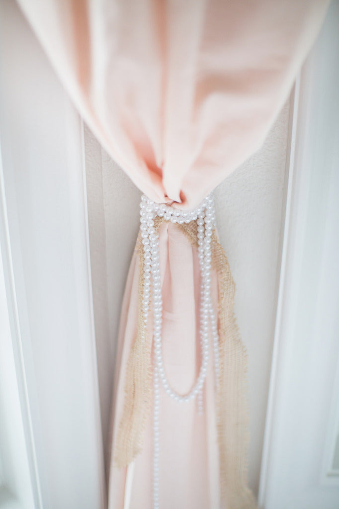 Pearl Curtain Tie Backs | Pink Nursery | Project Nursery