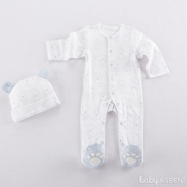 Classic Bear Blue Pajama Set for Baby | Baby Aspen