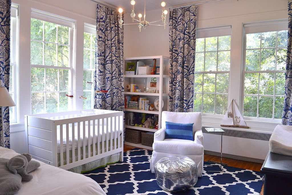 Posh Tot Sanctuary - Blue and White Nursery