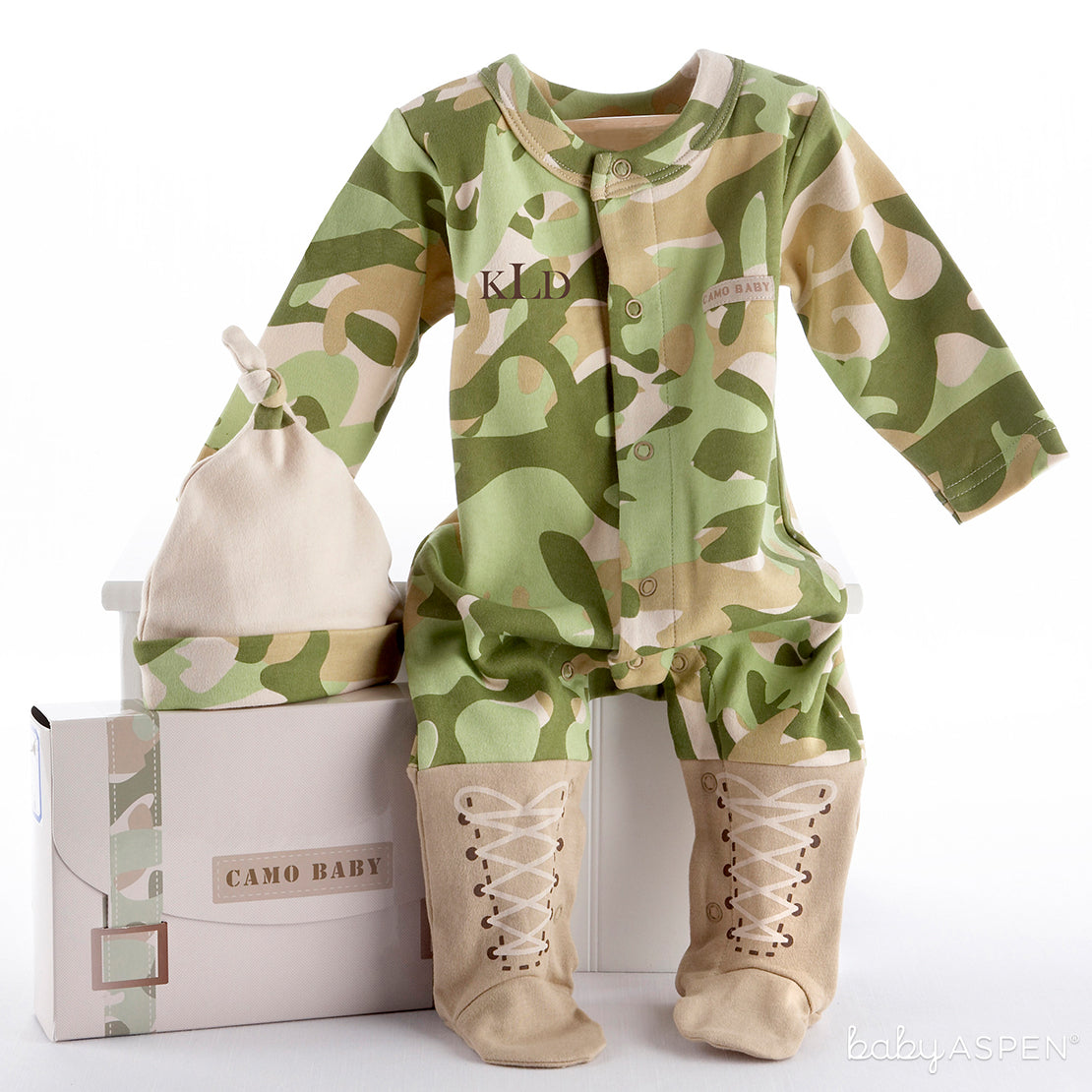 Big Dreamzzz Baby Camo Two Piece Layette | 9 Ideas to Keep Baby Warm This Winter | Baby Aspen