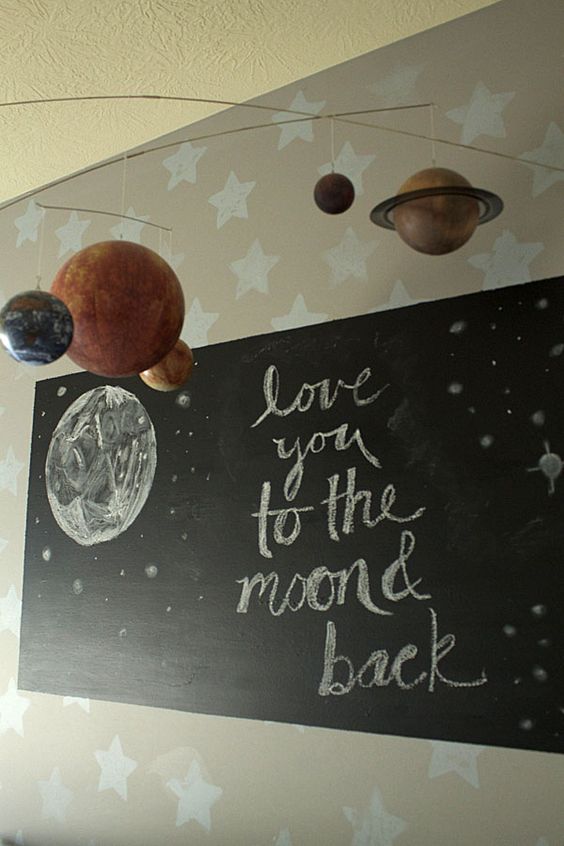 Cooper's Transitional Nursery Love You To The Moon and Back Sign by Laurie Chattin-Jones via Project Nursery