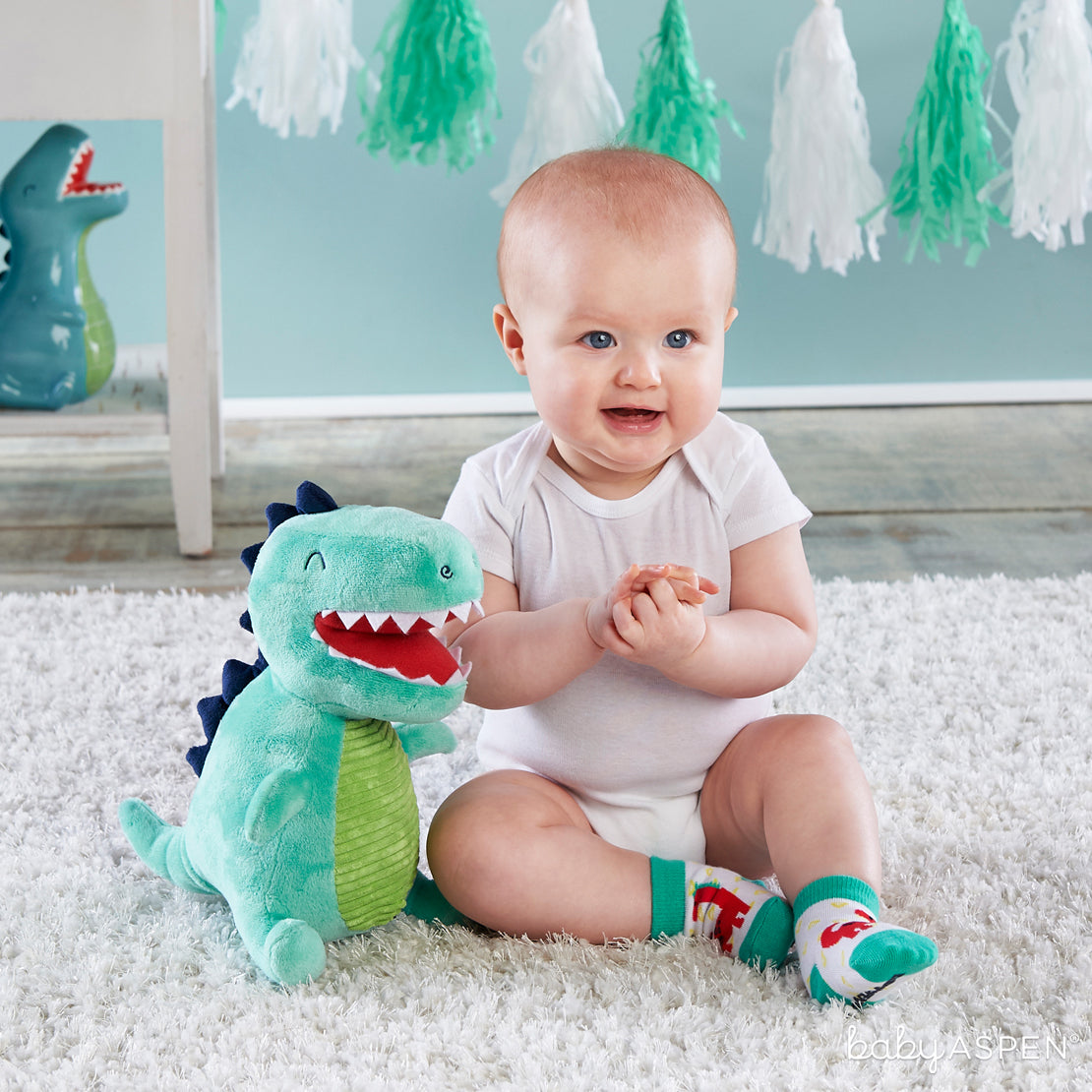 Doug The Dino With Baby | Plush Friends Every Baby Will Love | Baby Aspen