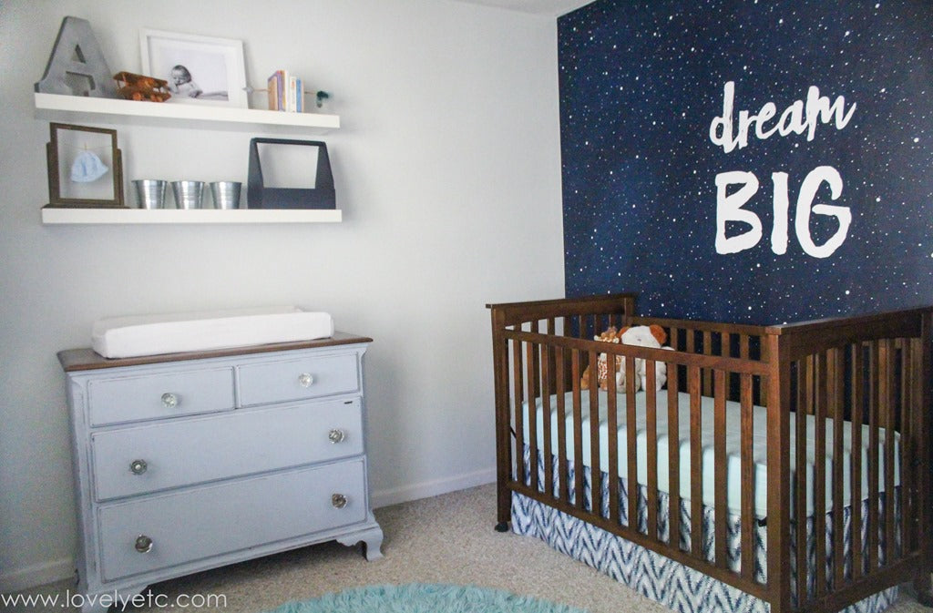 Dream Big Wall in Nursery via Lovely Etc