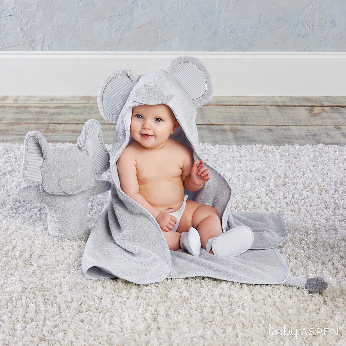 Little Peanut Bath Set | Sweet Elephant Themed Gifts For Your Little Peanut | Baby Aspen