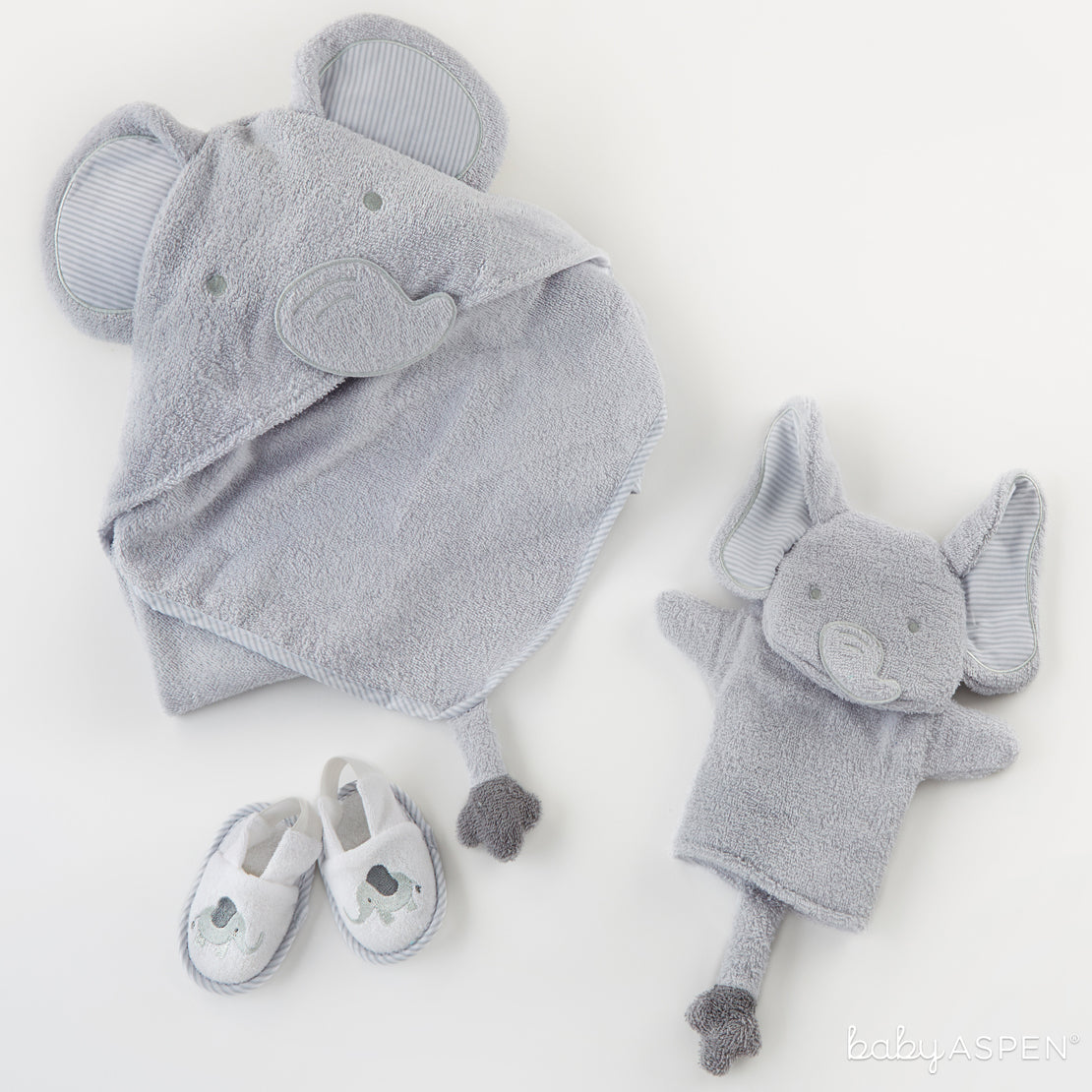 Elephant Bath Set Items | Sweet Elephant Themed Gifts For Your Little Peanut | Baby Aspen