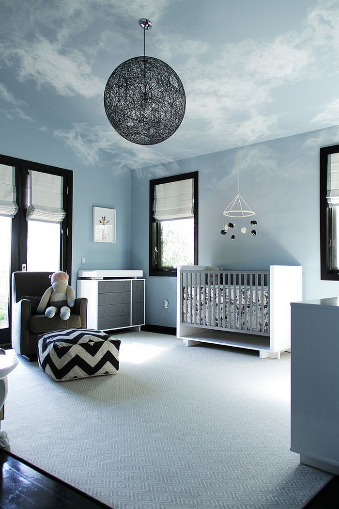 Sky Ceiling in Blue Nursery 