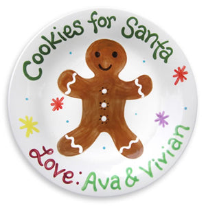 Personalized Gingerbread Cookie Plate | Corner Stork Baby Gifts | Holiday Gift Guide