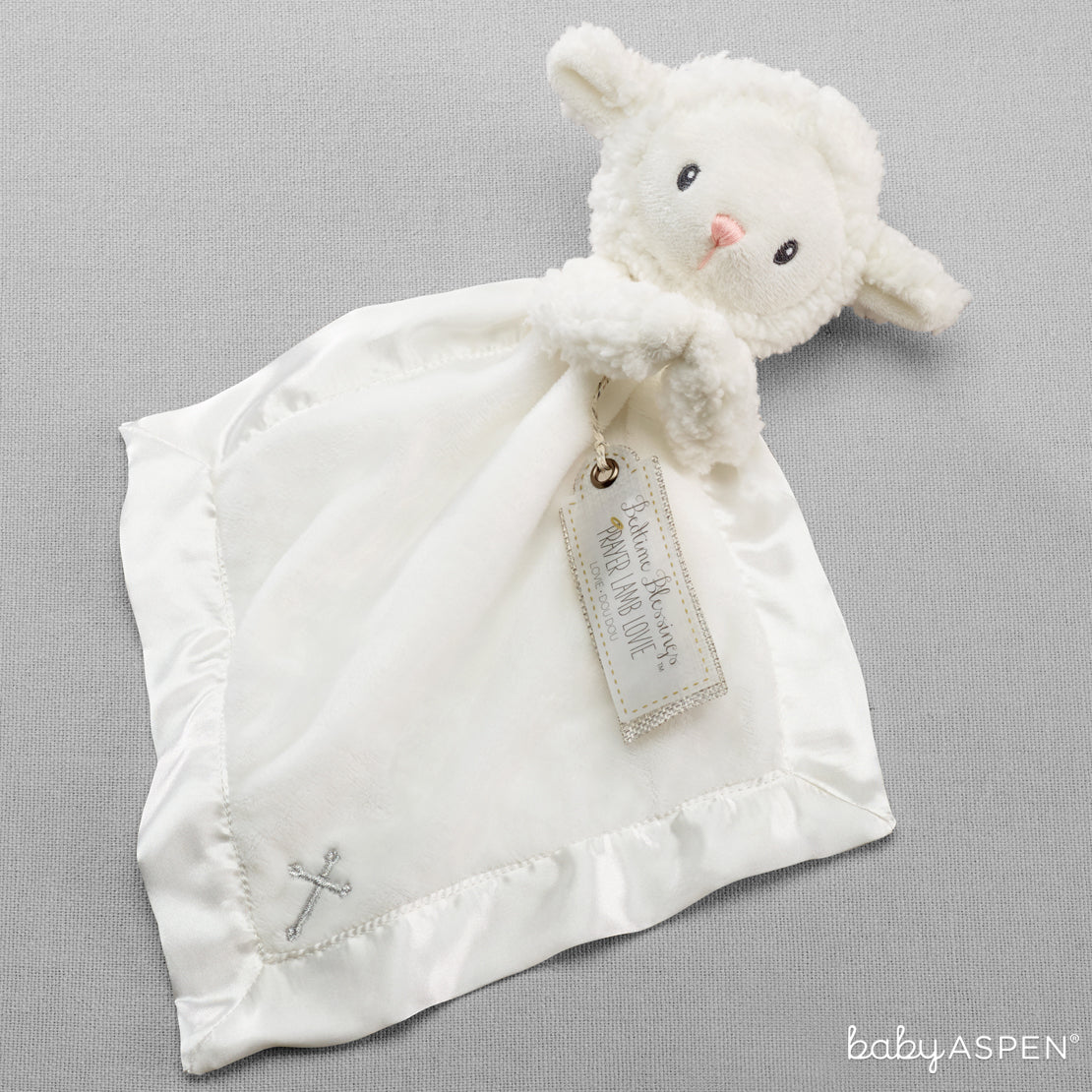 Bedtime Blessings Lamb Lovie | Cozy Blankets & Lovies to Warm Baby this Winter | Baby Aspen