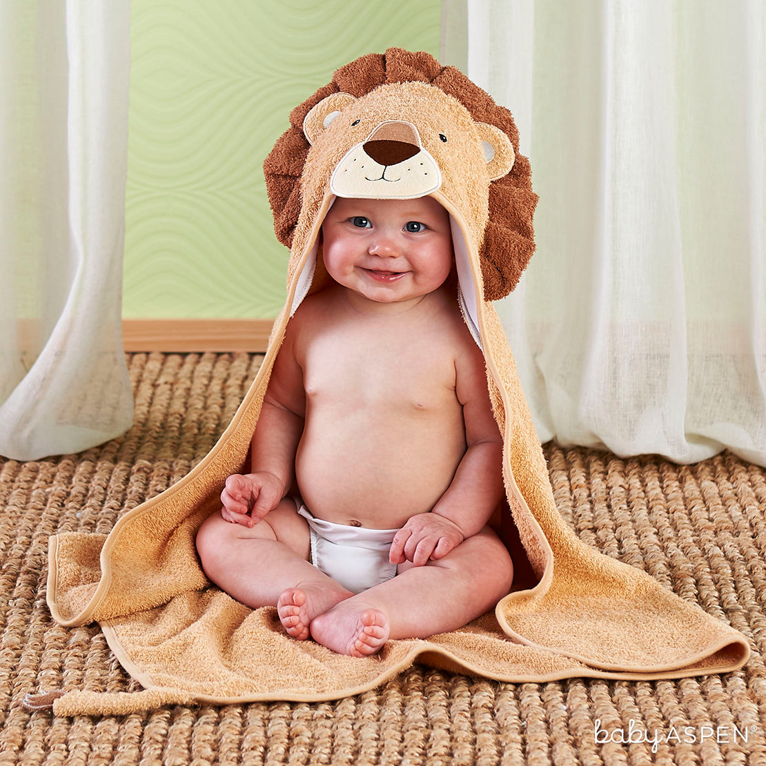 Lion Hooded Towel | The Cutest Baby Hooded Towels | Baby Aspen