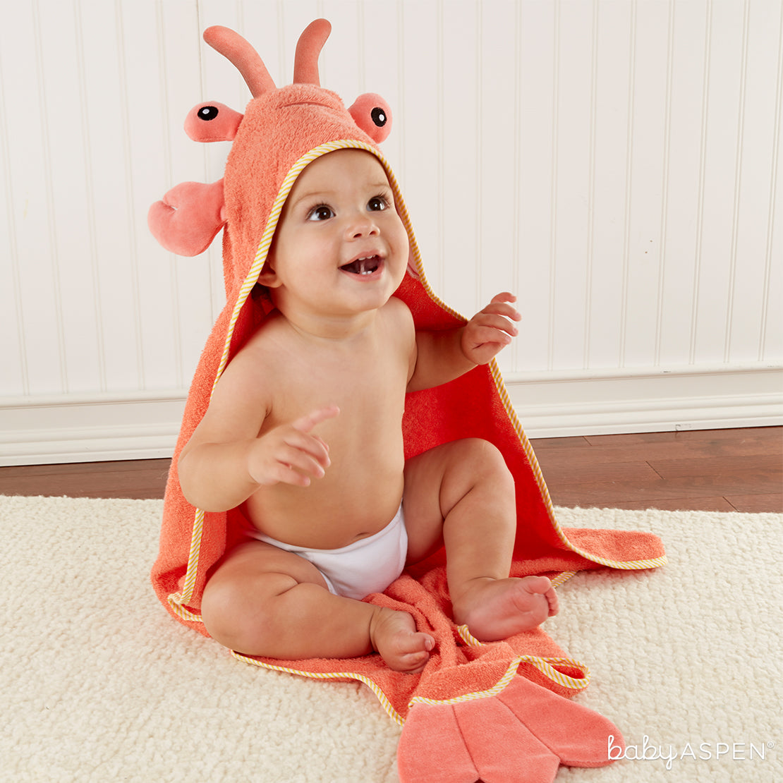 Lobster Hooded Towel | The Cutest Baby Hooded Towels | Baby Aspen