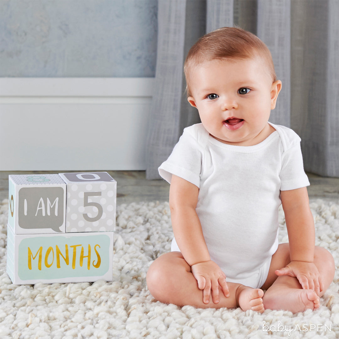 Milestone Blocks with Baby | Baby Gifts for Each New Milestone | Baby Aspen