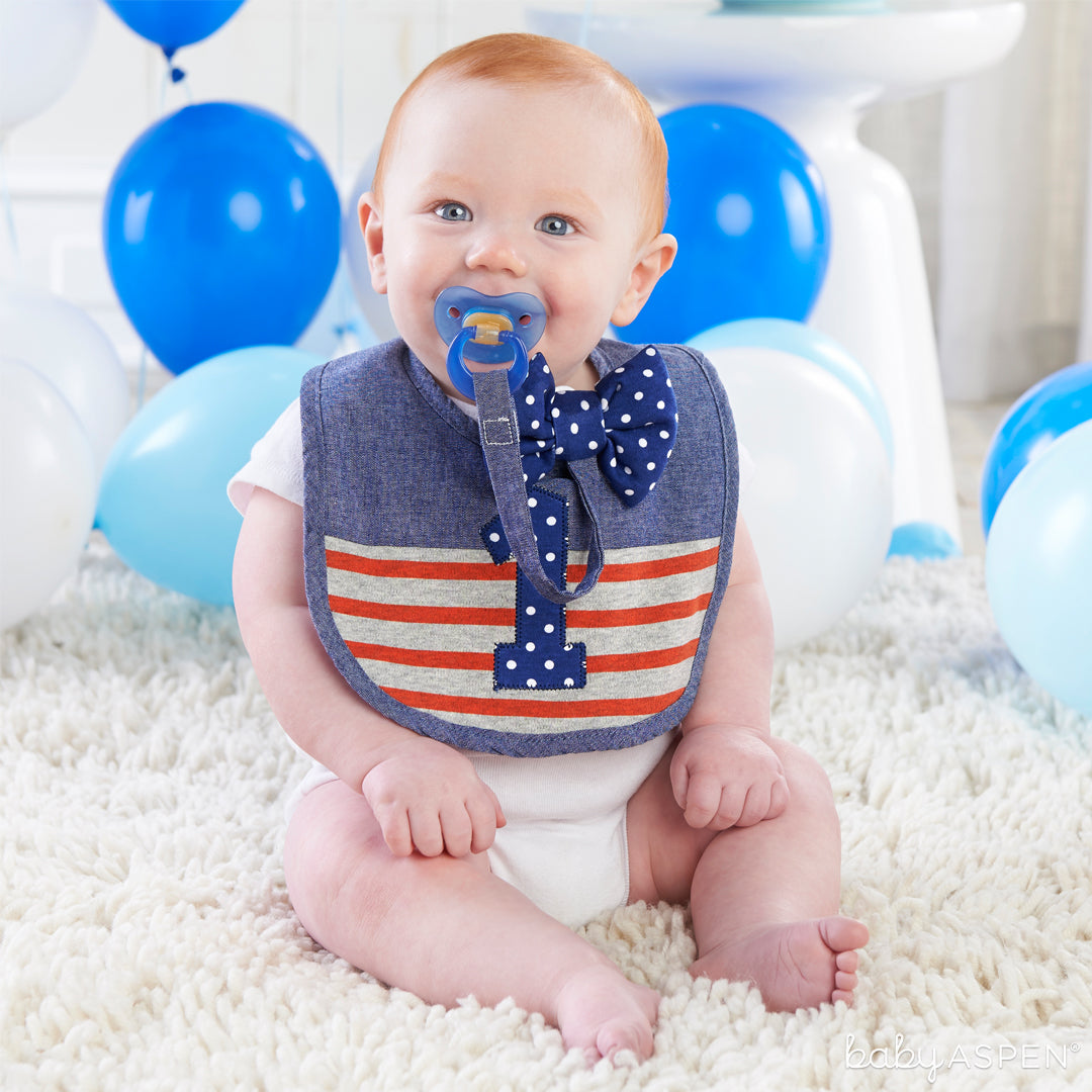 Baby Boy Bib | My First Birthday | Baby Aspen