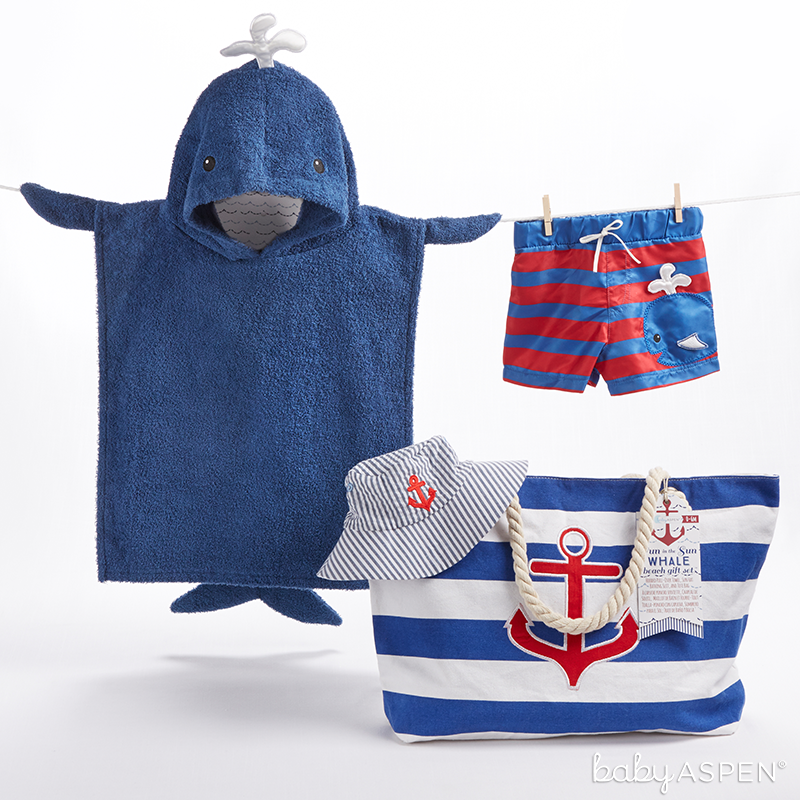 Whale Robe | Nautical Tote Set | Baby Aspen