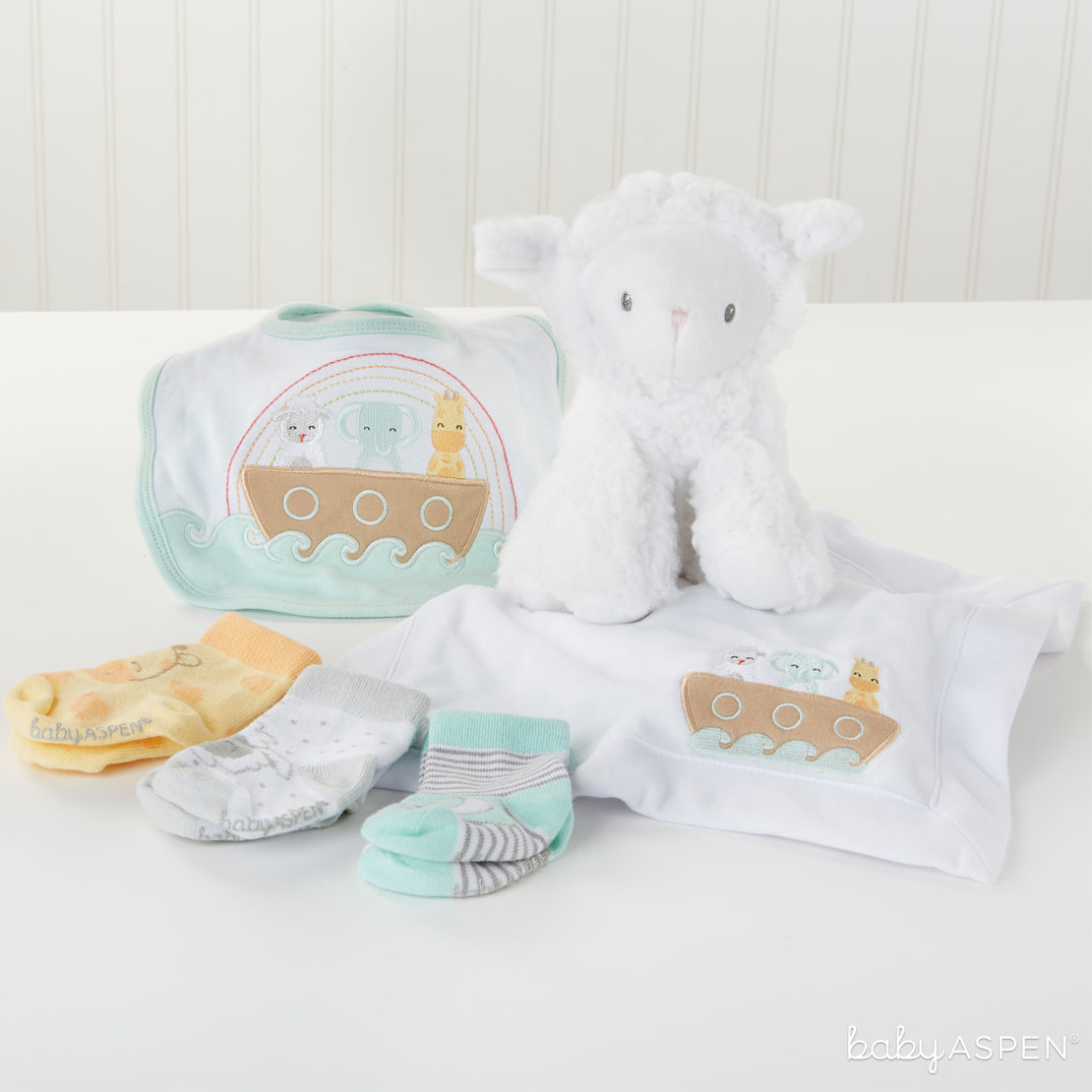Noah's Ark Gift Set | Noah's Ark Themed Gifts For Your Biblical Baby | Baby Aspen