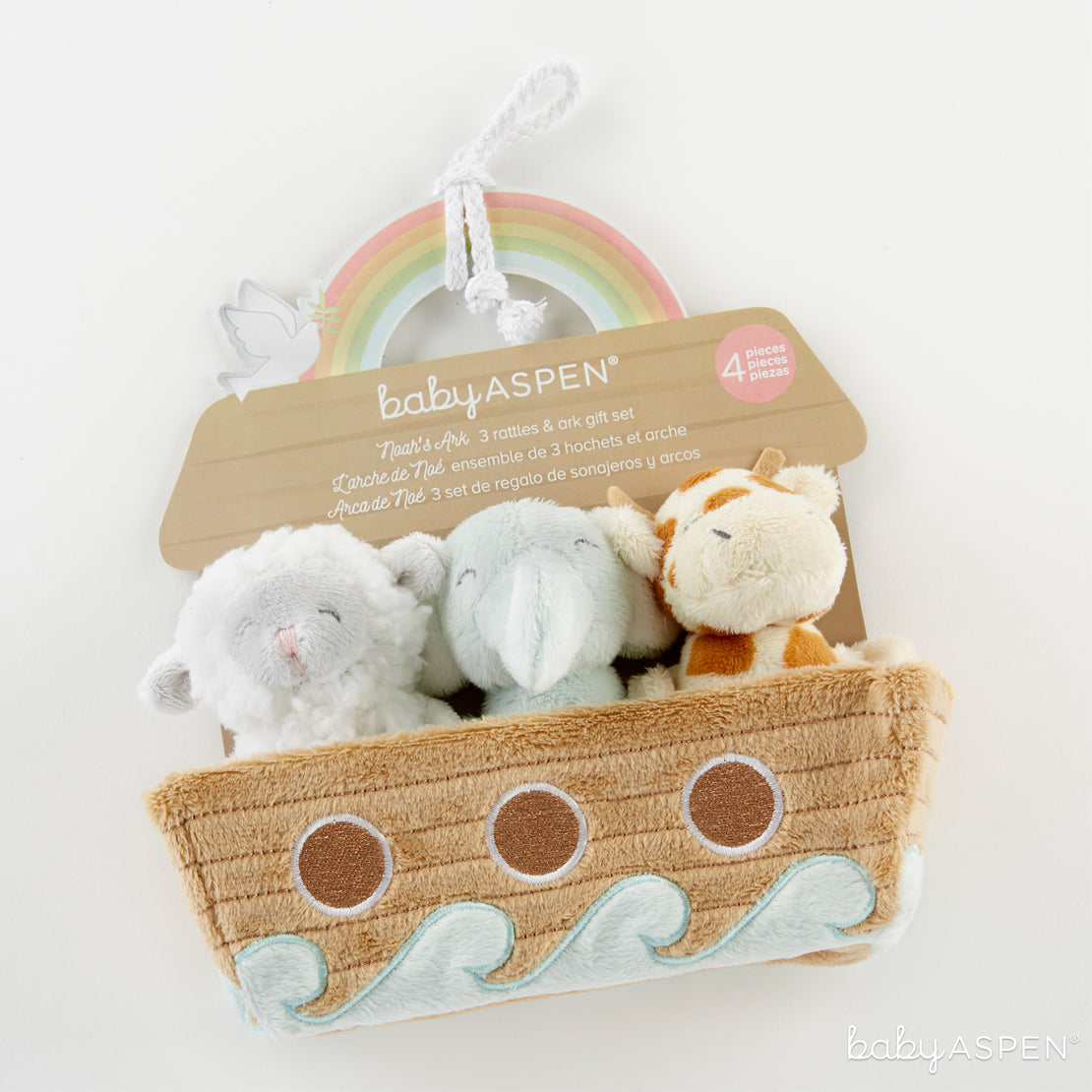 Noah's Ark Rattle Set | Noah's Ark Themed Gifts For Your Biblical Baby | Baby Aspen