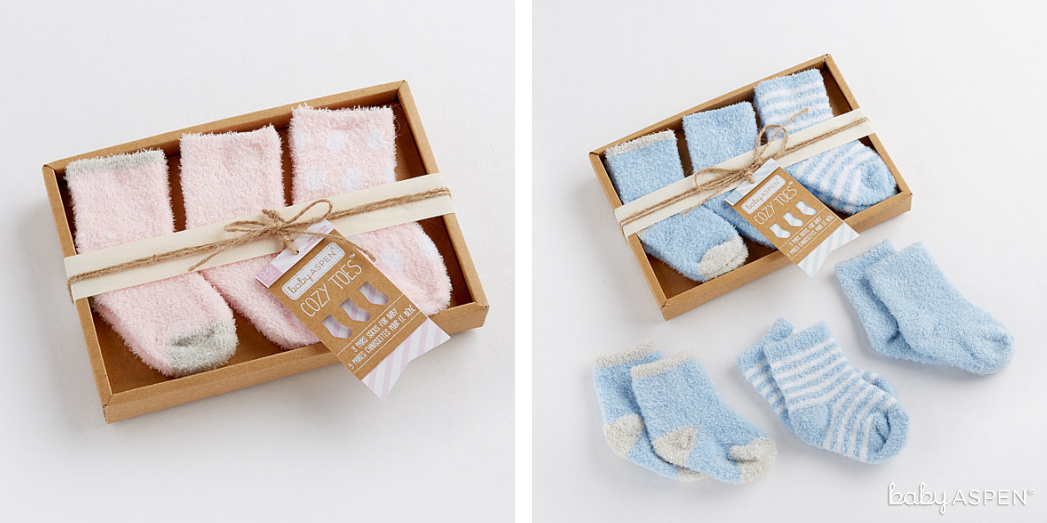Cozy Socks in Pink and Blue | Baby Aspen