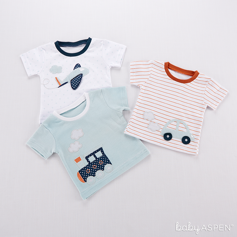 Precious Cargo Set of Three T-shirts for Baby | @BabyAspen | BabyAspen.com
