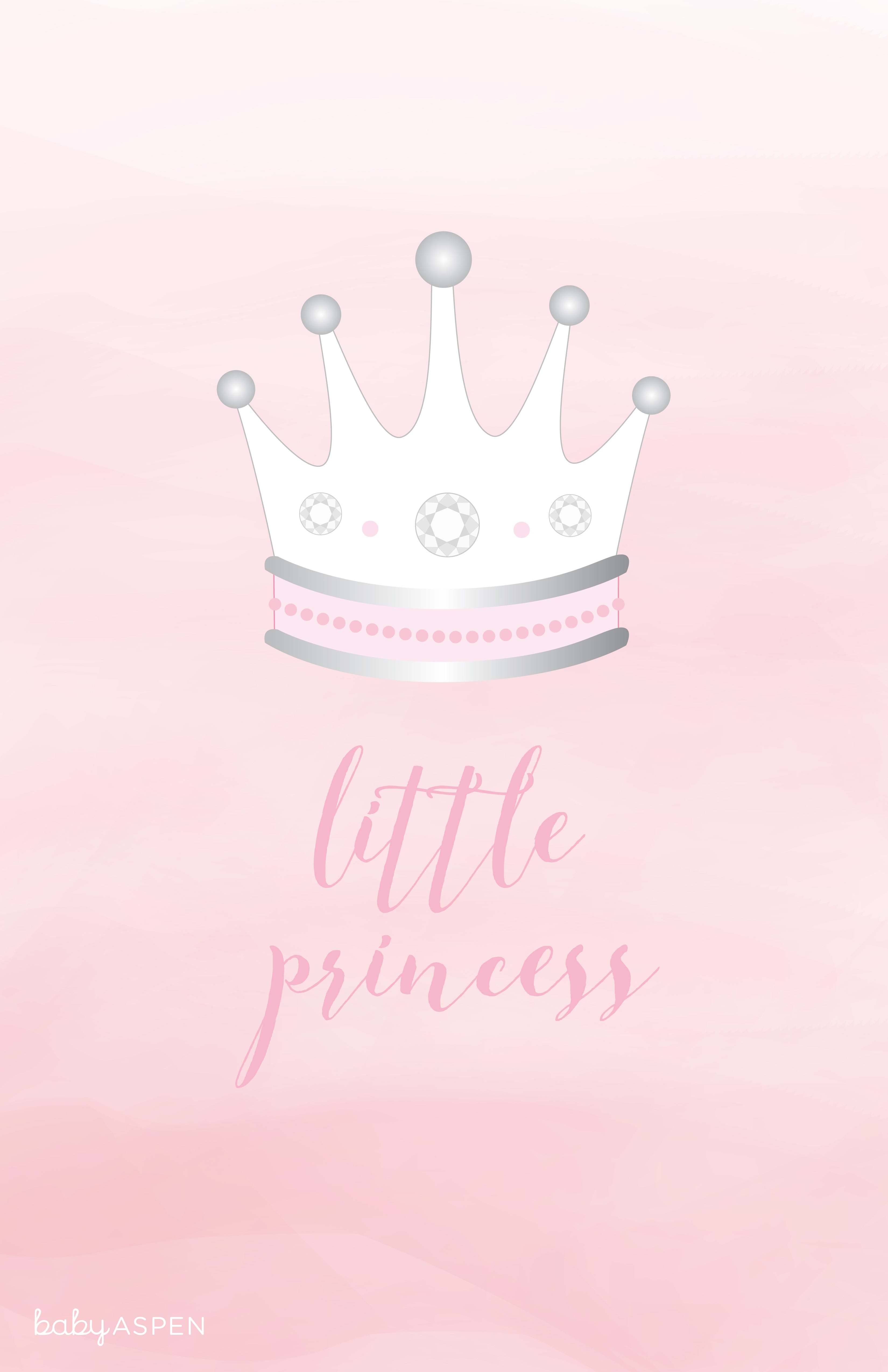 Little Princess Downloadable Wall Art | 3 Nursery Wall Art Ideas + Printables | Baby Aspen