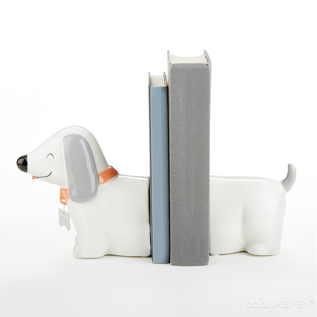 Puppy Porcelain Bookends | Beautiful Bookends to Brighten Up Baby's Nursery | Baby Aspen