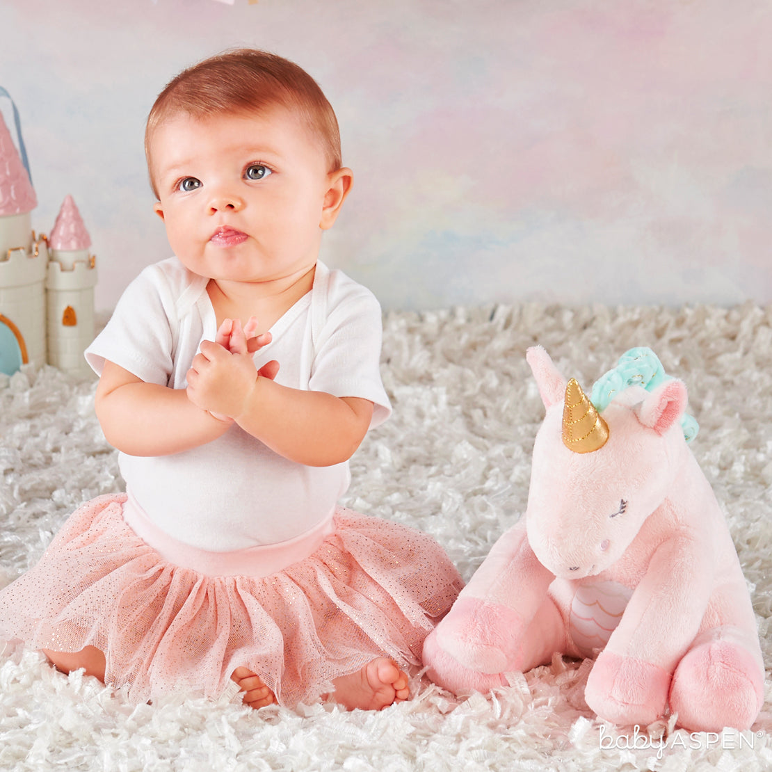 Rosie The Unicorn W/ Baby | Plush Friends Every Baby Will Love | Baby Aspen