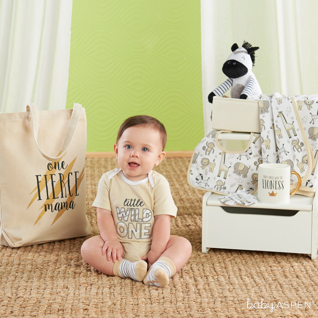 Safari Gift Set With Baby | Go Wild With Safari Themed Baby Gifts | Baby Aspen