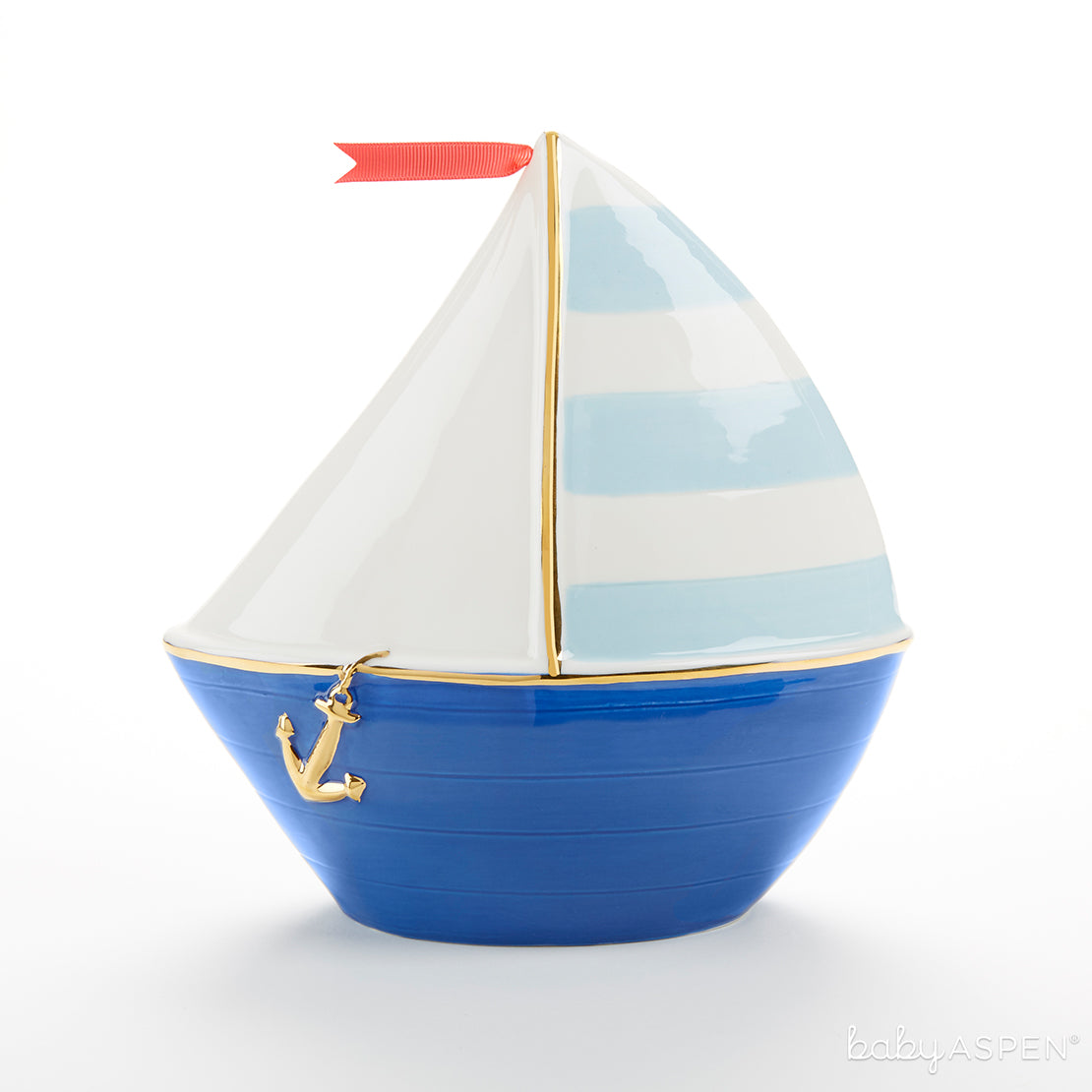 Sailboat Porcelain Bank | Baby Banks You'll Want in Your Nursery | Baby Aspen