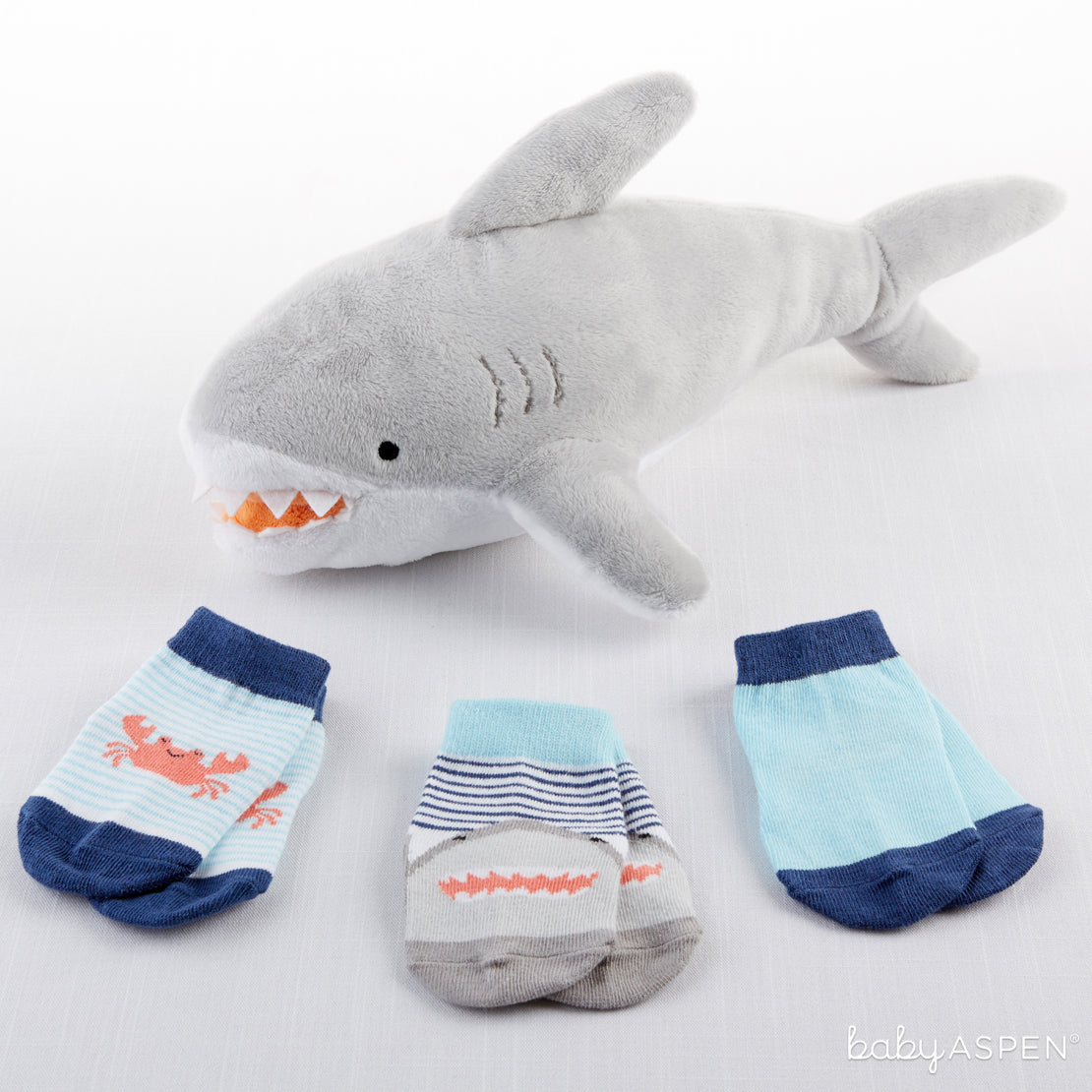 Sherman the Shark Plush Plus | Celebrate Summer With Beach Friendly Baby Gifts | Baby Aspen