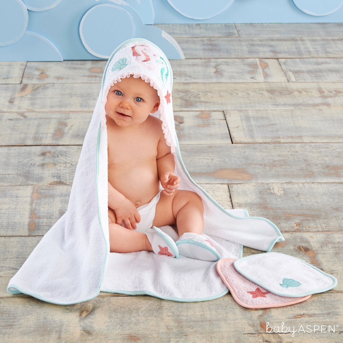 Seashell Bath Set | Celebrate Summer With Beach Friendly Baby Gifts | Baby Aspen