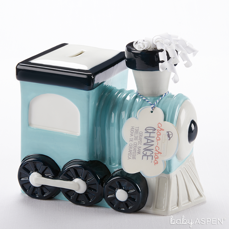 Train Bank for Baby | @BabyAspen | BabyAspen.com