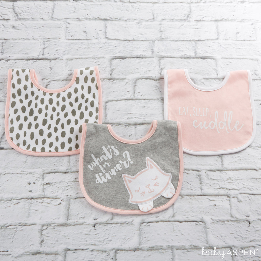 Trendy Baby 3-Piece Bib Gift Set (Pink) | 5 Trendy Gifts for Your Stylish Baby | Baby Aspen