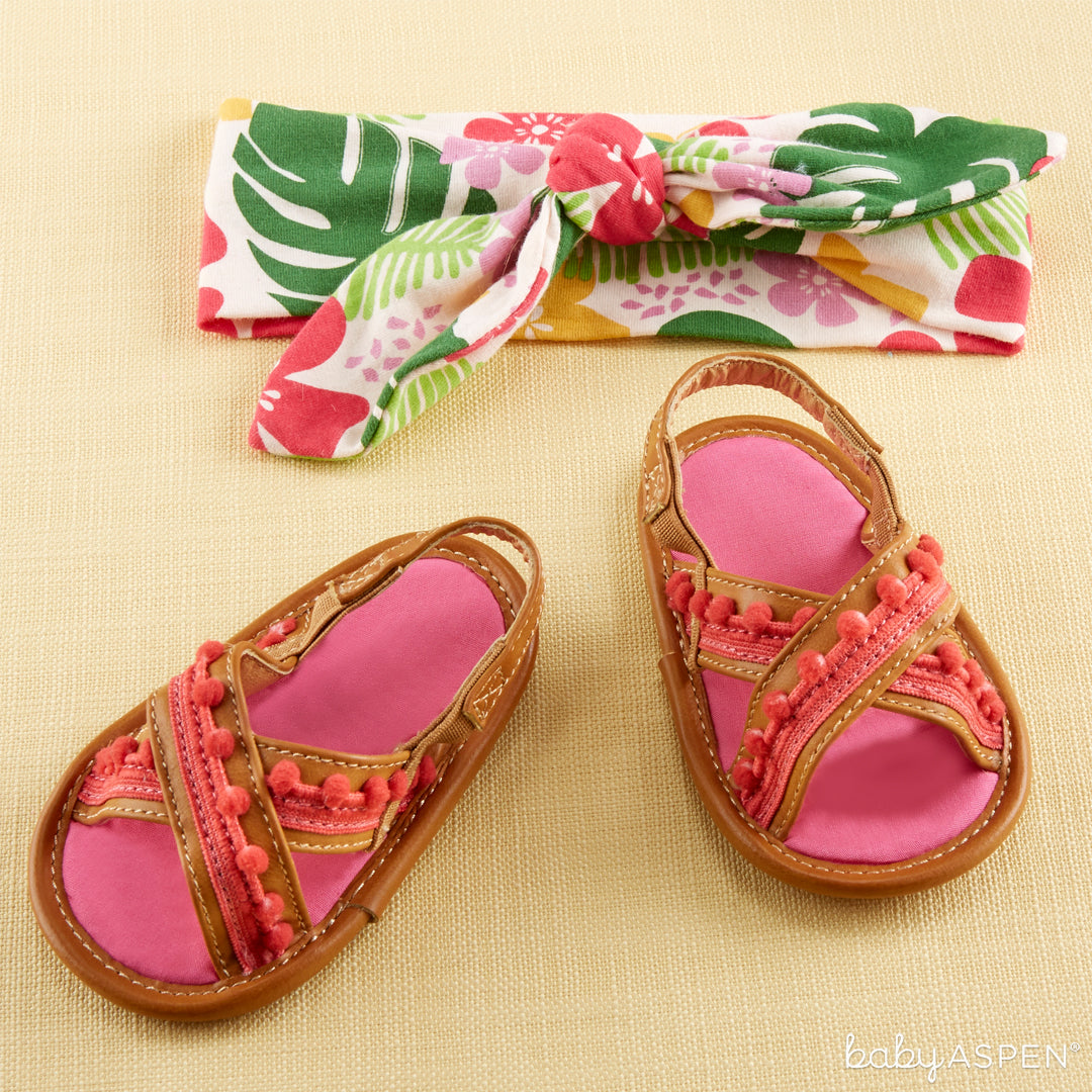 Tropical Headband and Flip Flop Gift Set | 4 Totally Tropical Gifts for Baby | Baby Aspen