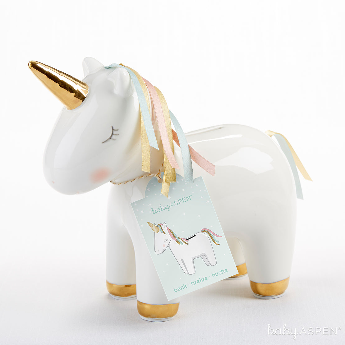 Unicorn Porcelain Bank | Magical Unicorn Themed Baby Gifts | Baby Aspen