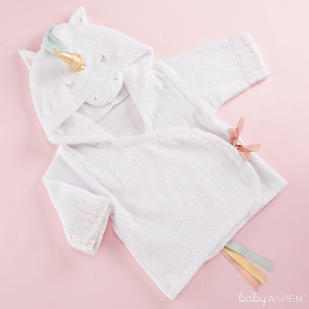 Unicorn Hooded Spa Robe | 5 Simply Enchanted Gifts for Baby Girl | Baby Aspen