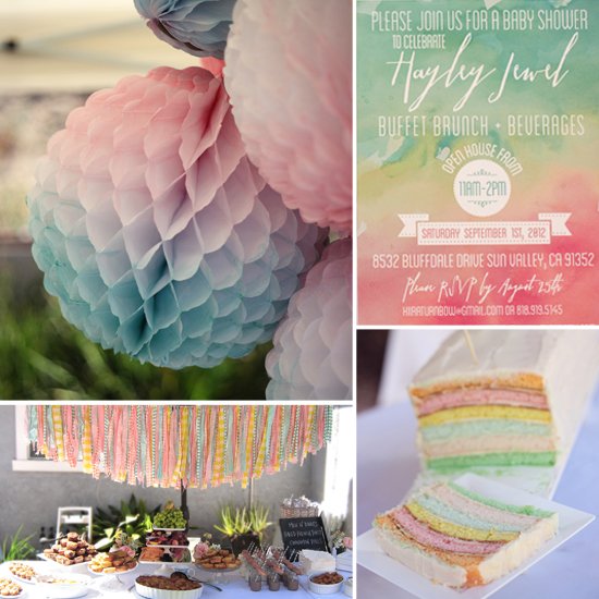 A Watercolor-Inspired Baby Shower | 8 Baby Shower Themes for Girls | Baby Aspen