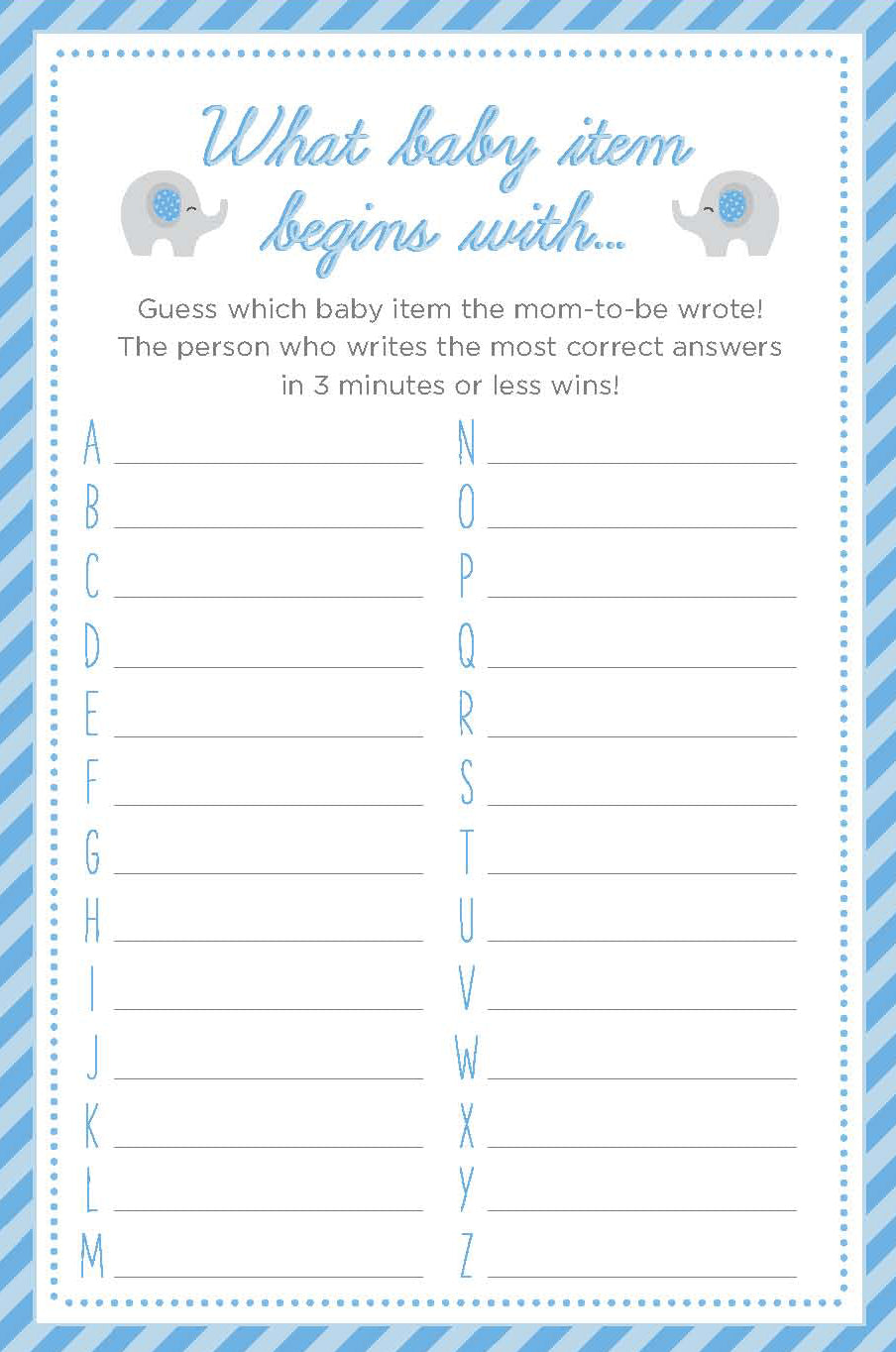 What Baby Item Begins With... Printable | 3 Baby Shower Games We Love | Baby Aspen