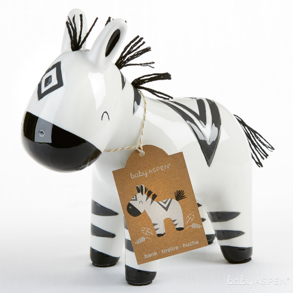 Zebra Bank | Go Wild With Safari Themed Baby Gifts | Baby Aspen