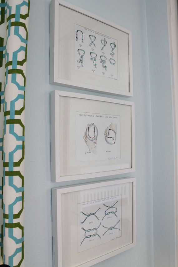 Pastel Blue Nursery with "Life Lessons" Artwork