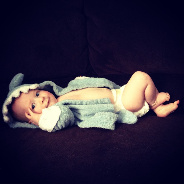 Baby in Blue Shark Robe | via @epreuss85