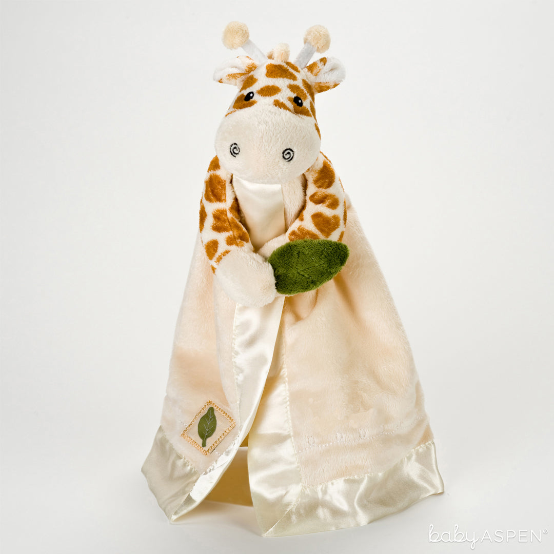 "Jakka the Giraffe" Little Expeditions Plush Rattle Lovie with Crinkle Leaf | Top 5 Gender Neutral Baby Gifts | Baby Aspen