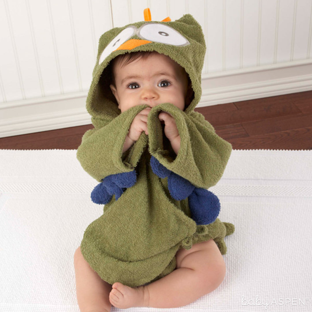 My Little Night Owl Hooded Terry Spa Robe | Baby Aspen | Best Gifts for a Winter Baby Shower