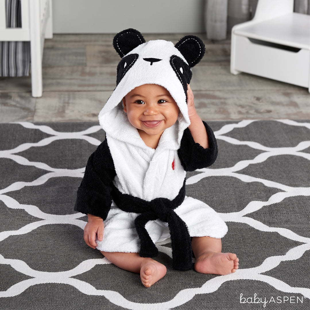 "Pamper Me Panda" Hooded Spa Robe | Top 5 Gender Neutral Baby Gifts | Baby Aspen