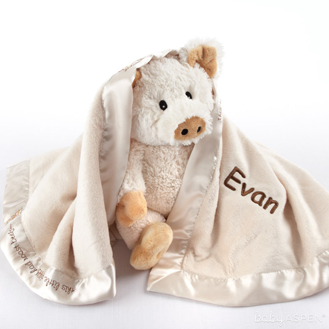 Pig in a Blanket two-piece gift set| Baby Aspen | Best Gifts for a Winter Baby Shower