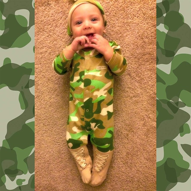 Army Baby Fan Photo by @vmarie23 on Instagram | Baby Aspen