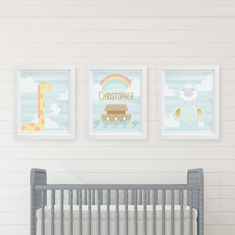 noah's ark baby room decor