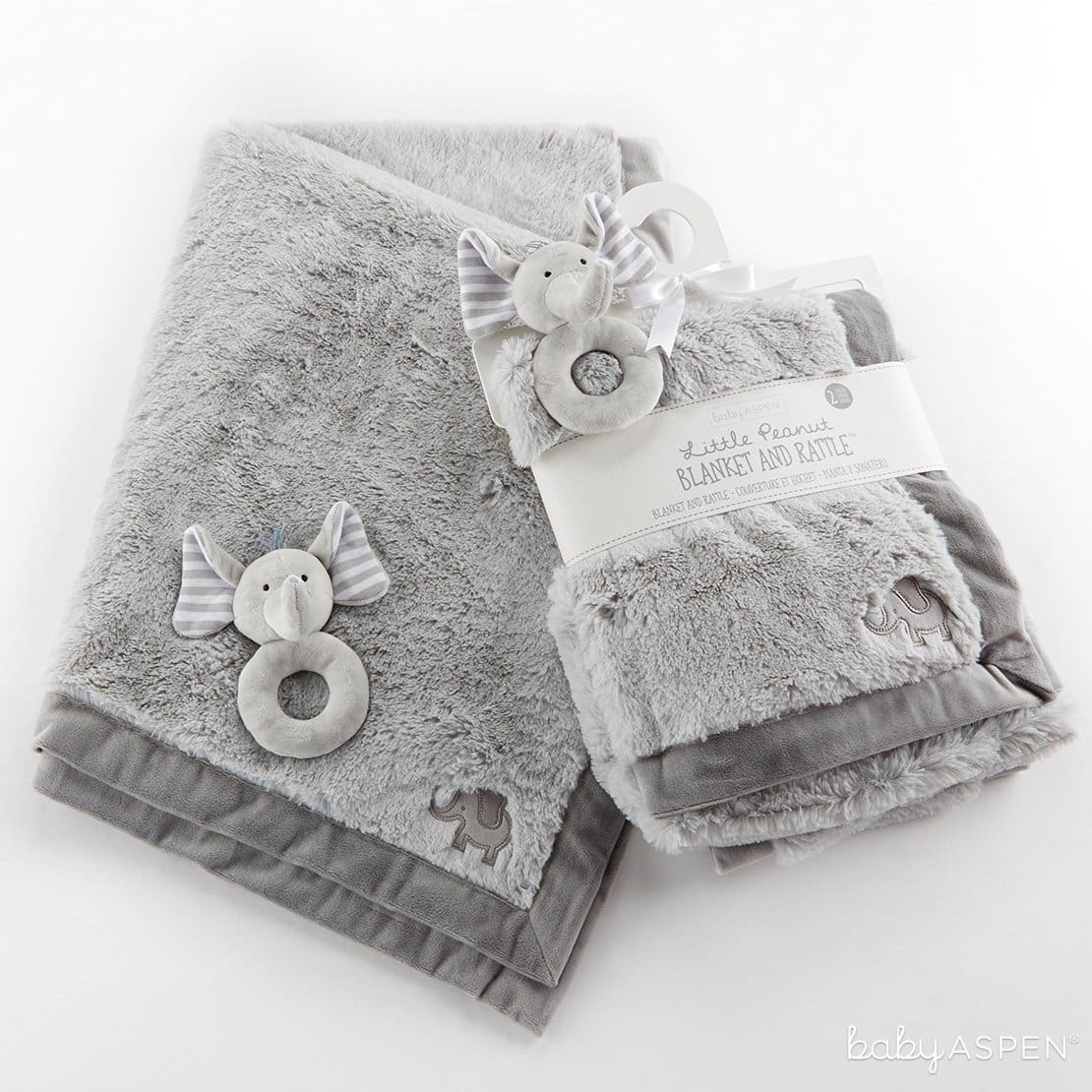 Little Peanut Elephant Blanket &Rattle Set