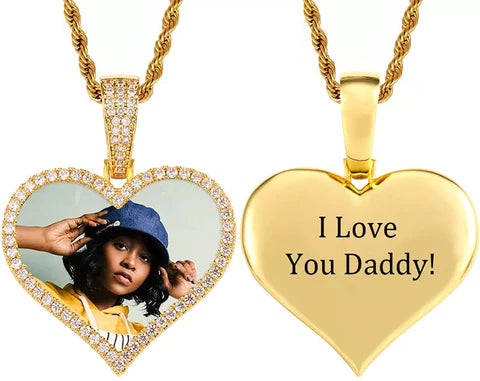 Custom Heart Inside Projection Necklace For Women Fashion Personalized  Picture Projection Pendant Love Necklace Jewelry